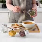 IKEA RAJTAN Spice jar, glass/aluminium-colour | Spice & condiment stands | Storage & organisation | Eachdaykart - EachDayKart