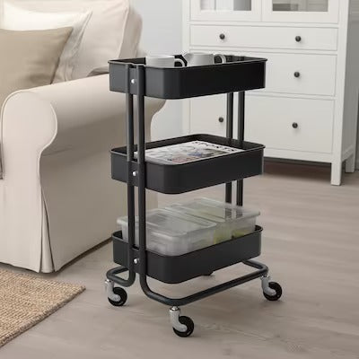 IKEA RASKOG Trolley, black | IKEA Kitchen islands & trolleys | IKEA Trolleys | Eachdaykart - EachDayKart