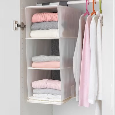 IKEA RASSLA Storage with 5 compartments, white | IKEA Clothes boxes | IKEA Storage boxes & baskets | IKEA Small storage & organisers | Eachdaykart - EachDayKart
