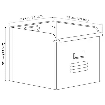 IKEA REJSA Box, grey-green/metal | IKEA Paper & media boxes | IKEA Storage boxes & baskets | IKEA Small storage & organisers | Eachdaykart - EachDayKart