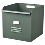 IKEA REJSA Box, grey-green/metal | IKEA Paper & media boxes | IKEA Storage boxes & baskets | IKEA Small storage & organisers | Eachdaykart - EachDayKart
