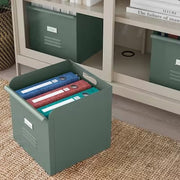 IKEA REJSA Box, grey-green/metal | IKEA Paper & media boxes | IKEA Storage boxes & baskets | IKEA Small storage & organisers | Eachdaykart - EachDayKart