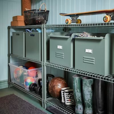 IKEA REJSA Box, grey-green/metal | IKEA Paper & media boxes | IKEA Storage boxes & baskets | IKEA Small storage & organisers | Eachdaykart - EachDayKart