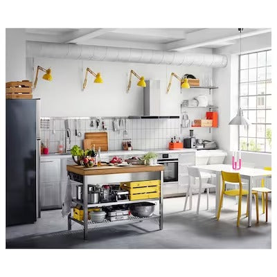 IKEA RIMFORSA Work bench, stainless steel/bamboo | IKEA Kitchen islands & trolleys | IKEA Trolleys | Eachdaykart - EachDayKart