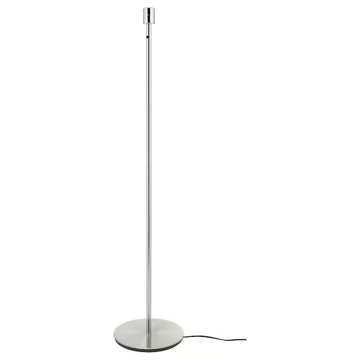 IKEA RINGSTA / SKAFTET Floor lamp, white/nickel-plated | IKEA Floor Lamps | Eachdaykart - EachDayKart