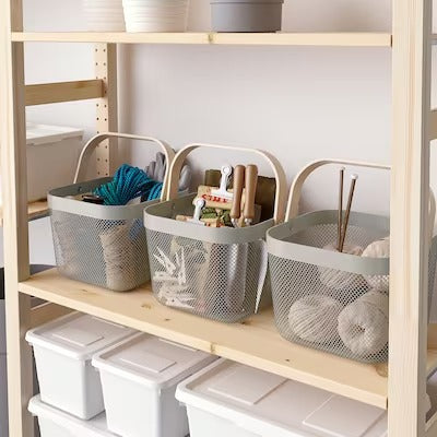 IKEA RISATORP Basket, grey-beige | IKEA Paper & media boxes | IKEA Storage boxes & baskets | IKEA Small storage & organisers | Eachdaykart