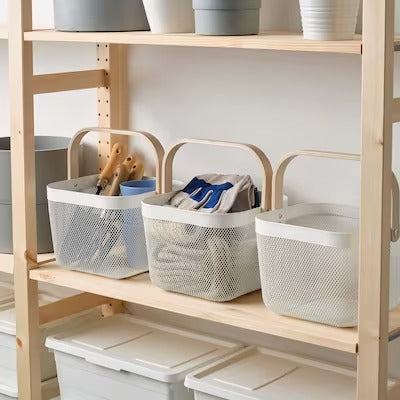 IKEA RISATORP Basket, white | IKEA Baskets | IKEA Storage boxes & baskets | IKEA Small storage & organisers | Eachdaykart
