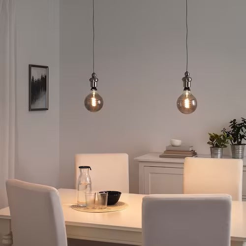 IKEA ROLLSBO LED bulb E27 200 lumen, dimmable/globe grey clear glass, 125 mm (5 ") | IKEA LED bulbs | Eachdaykart - EachDayKart