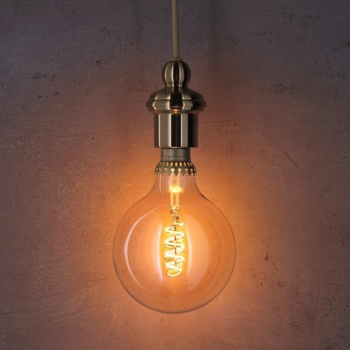 IKEA ROLLSBO LED bulb E27 300 lumen, dimmable/globe brown clear glass, 125 mm (5 ") | IKEA LED bulbs | Eachdaykart - EachDayKart