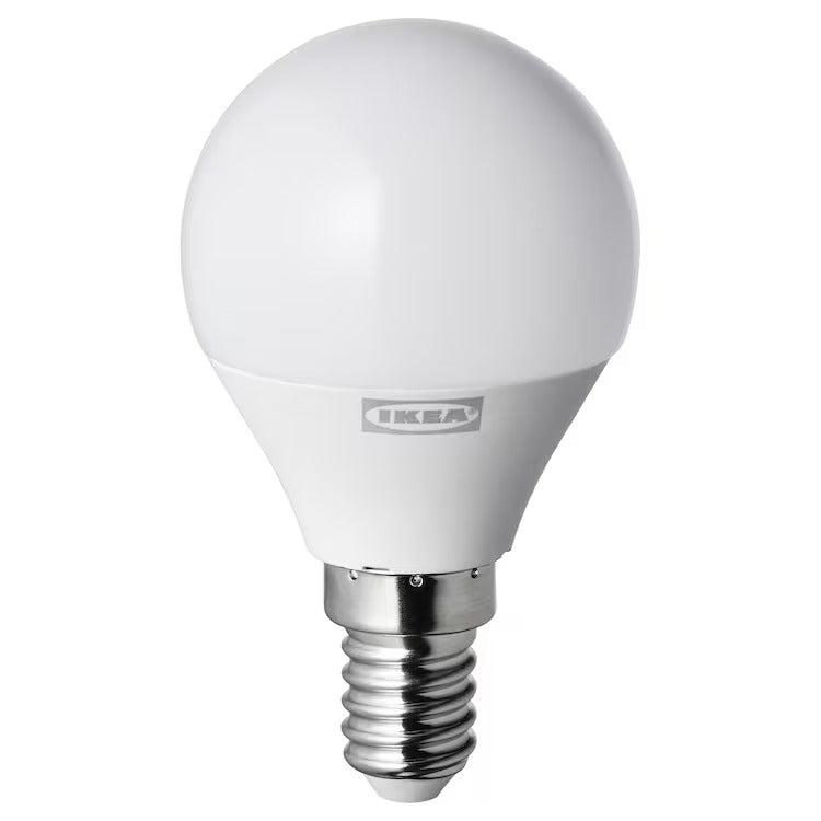 IKEA RYET LED bulb E14 250 lumen, globe opal white | IKEA LED bulbs | Eachdaykart - EachDayKart