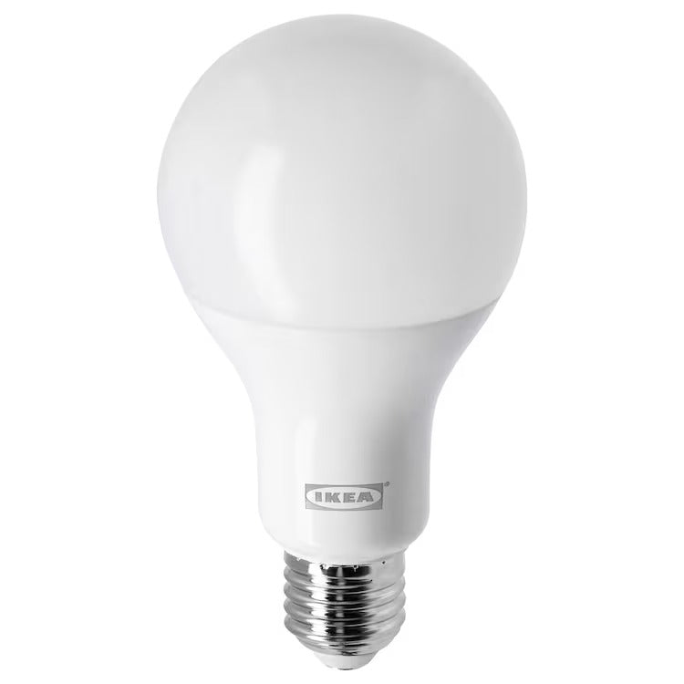 IKEA RYET LED bulb E27 470 lumen, globe opal white | IKEA LED bulbs | Eachdaykart