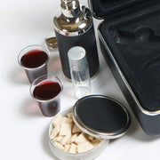 B&H Publishing Group Communion-Remembrance Ware-Legacy Portable-Black w/Anointing Oil Bottle (6 Cups) - EachDayKart