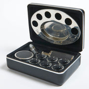 B&H Publishing Group Communion-Remembrance Ware-Legacy Portable-Black w/Anointing Oil Bottle (6 Cups) - EachDayKart