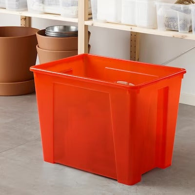 IKEA SAMLA Box, orange | IKEA Secondary storage boxes | IKEA Storage boxes & baskets | IKEA Small storage & organisers | Eachdaykart