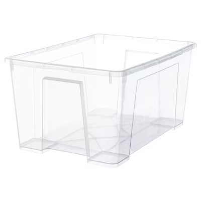 IKEA SAMLA Box, transparent, IKEA Secondary storage boxes