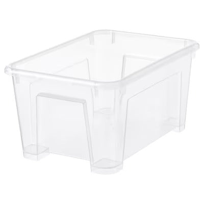 IKEA SAMLA Box, transparent | IKEA Secondary storage boxes | IKEA Storage boxes & baskets | IKEA Small storage & organisers | Eachdaykart - EachDayKart