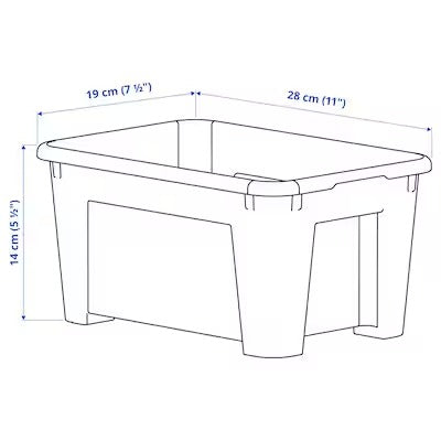 IKEA SAMLA Box, transparent | IKEA Secondary storage boxes | IKEA Storage boxes & baskets | IKEA Small storage & organisers | Eachdaykart - EachDayKart