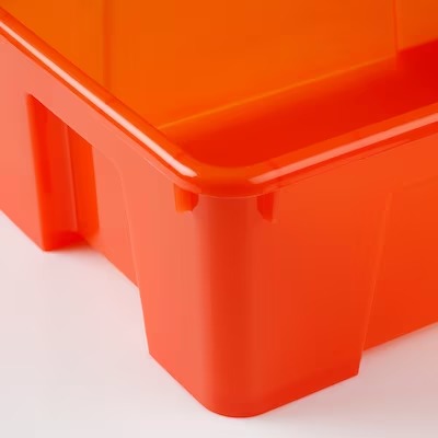 IKEA SAMLA Box with lid, orange | IKEA Secondary storage boxes | IKEA Storage boxes & baskets | IKEA Small storage & organisers | Eachdaykart