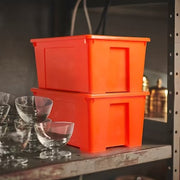IKEA SAMLA Box with lid, orange | IKEA Secondary storage boxes | IKEA Storage boxes & baskets | IKEA Small storage & organisers | Eachdaykart - EachDayKart