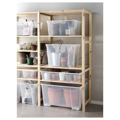 IKEA SAMLA Box with lid, transparent | IKEA Secondary storage boxes | IKEA Storage boxes & baskets | IKEA Small storage & organisers | Eachdaykart - EachDayKart