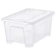 IKEA SAMLA Box with lid, transparent | IKEA Secondary storage boxes | IKEA Storage boxes & baskets | IKEA Small storage & organisers | Eachdaykart - EachDayKart