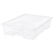 IKEA SAMLA Box with lid, transparent | IKEA Secondary storage boxes | IKEA Storage boxes & baskets | IKEA Small storage & organisers | Eachdaykart - EachDayKart