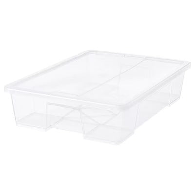 IKEA SAMLA Box with lid, transparent | IKEA Secondary storage boxes | IKEA Storage boxes & baskets | IKEA Small storage & organisers | Eachdaykart - EachDayKart
