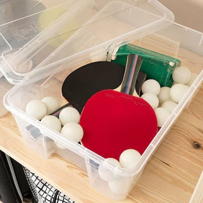 IKEA SAMLA Box with lid, transparent | IKEA Secondary storage boxes | IKEA Storage boxes & baskets | IKEA Small storage & organisers | Eachdaykart - EachDayKart