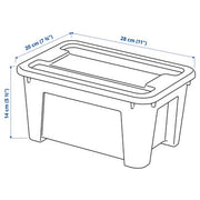 IKEA SAMLA Box with lid, transparent | IKEA Secondary storage boxes | IKEA Storage boxes & baskets | IKEA Small storage & organisers | Eachdaykart - EachDayKart
