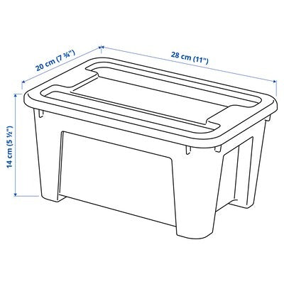 IKEA SAMLA Box with lid, transparent | IKEA Secondary storage boxes | IKEA Storage boxes & baskets | IKEA Small storage & organisers | Eachdaykart - EachDayKart