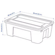 IKEA SAMLA Box with lid, transparent | IKEA Secondary storage boxes | IKEA Storage boxes & baskets | IKEA Small storage & organisers | Eachdaykart - EachDayKart