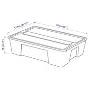 IKEA SAMLA Box with lid, transparent | IKEA Secondary storage boxes | IKEA Storage boxes & baskets | IKEA Small storage & organisers | Eachdaykart - EachDayKart