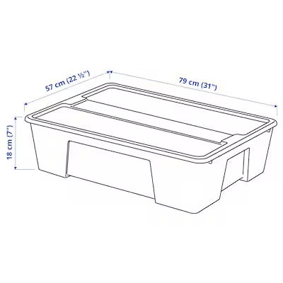 IKEA SAMLA Box with lid, transparent | IKEA Secondary storage boxes | IKEA Storage boxes & baskets | IKEA Small storage & organisers | Eachdaykart - EachDayKart