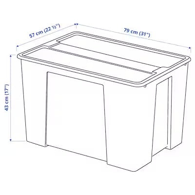 IKEA  SAMLA Box with lid, transparent | IKEA Secondary storage boxes | IKEA Storage boxes & baskets | IKEA Small storage & organisers | Eachdaykart