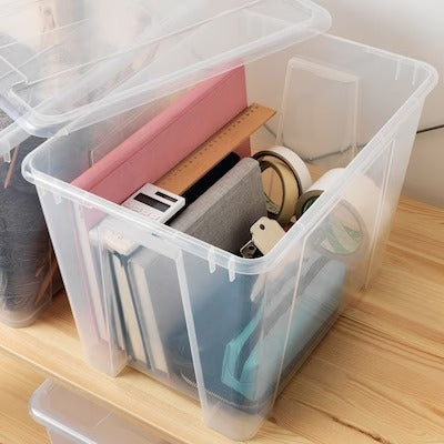 IKEA SAMLA Lid for box 11/22 l, transparent | IKEA Secondary storage boxes | IKEA Storage boxes & baskets | IKEA Small storage & organisers | Eachdaykart - EachDayKart