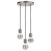IKEA SKAFTET / MOLNART Pendant lamp with light bulb, nickel-plated grey clear glass, 95 mm (4 ") | IKEA ceiling lights | Eachdaykart - EachDayKart
