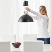 IKEA SKURUP Pendant lamp, black, 38 cm (15 ") | IKEA ceiling lights | Eachdaykart - EachDayKart