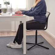 IKEA SMALLEN Swivel chair, black | IKEA Desk chairs for home | IKEA Desk chairs | Eachdaykart - EachDayKart