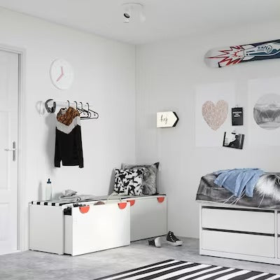 IKEA SMASTAD Bench with toy storage, white/white | IKEA Children's stools & benches | IKEA Children's chairs | Eachdaykart