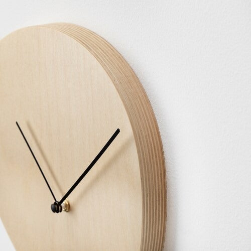 IKEA SNAJDARE Wall clock, birch plywood