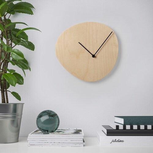 IKEA SNAJDARE Wall clock, birch plywood, | IKEA Wall & table clocks | Eachdaykart - EachDayKart