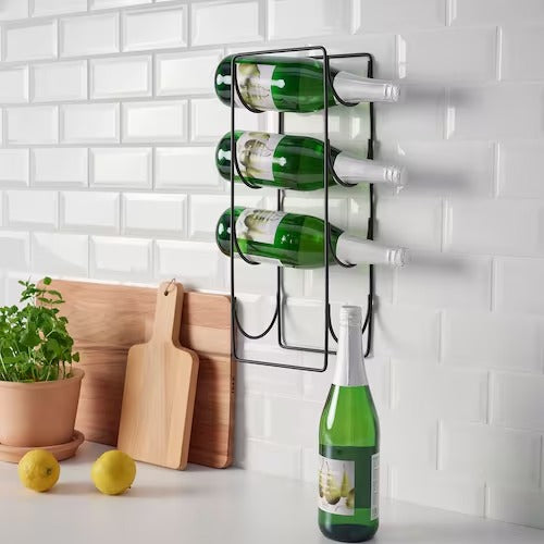 IKEA SNOSPIRA 4-bottle wine rack, black | Wine racks | Storage & organisation | Eachdaykart