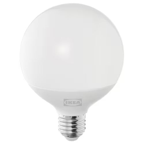 IKEA SOLHETTA LED bulb E27 1055 lumen, dimmable/globe opal white, 95 mm (4 ") | IKEA LED bulbs | Eachdaykart