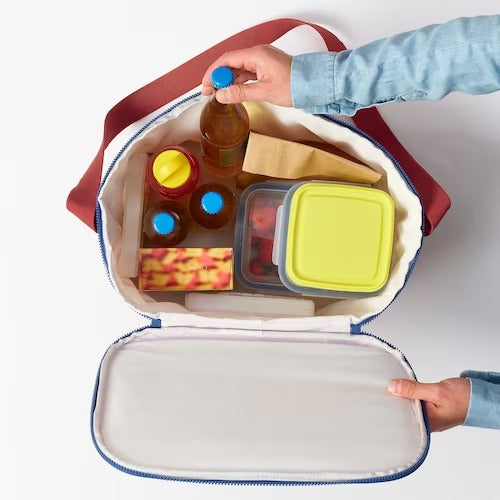 IKEA SOMMARFLADER Cooling bag, striped red/light beige | Cool bags | IKEA Bags | Eachdaykart - EachDayKart