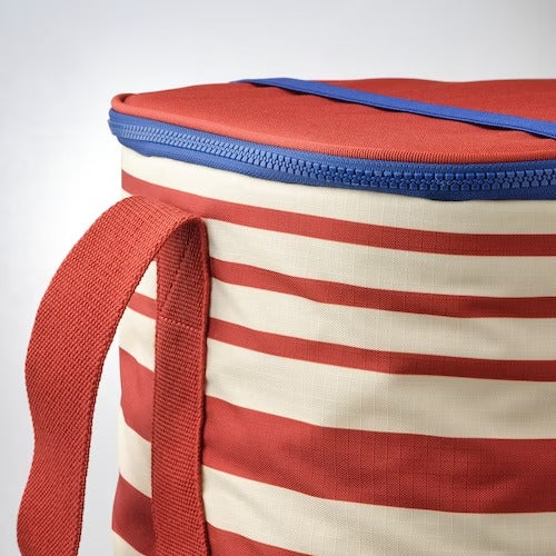 IKEA SOMMARFLADER Cooling bag, striped red/light beige | Cool bags | IKEA Bags | Eachdaykart