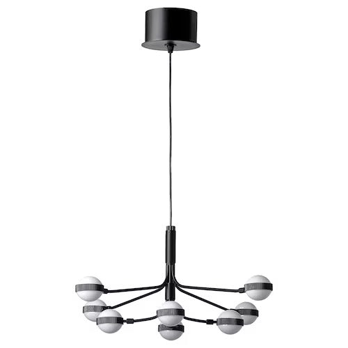 IKEA STORSLINGA LED chandelier, 8-armed, black/white | IKEA ceiling lights | Eachdaykart - EachDayKart