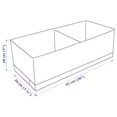 IKEA STUK Box with compartments, white | IKEA Clothes boxes | IKEA Storage boxes & baskets | IKEA Small storage & organisers | Eachdaykart - EachDayKart