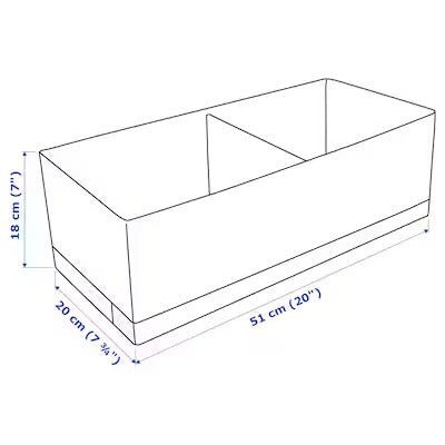 IKEA STUK Box with compartments, white | IKEA Clothes boxes | IKEA Storage boxes & baskets | IKEA Small storage & organisers | Eachdaykart