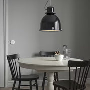 IKEA SVARTNORA Pendant lamp, black, 38 cm (15 ") | IKEA ceiling lights | Eachdaykart - EachDayKart