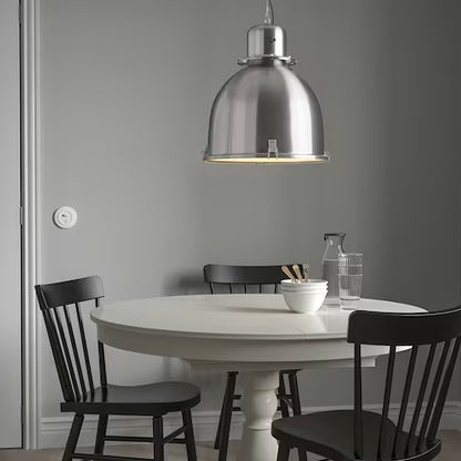 IKEA SVARTNORA Pendant lamp, stainless steel effect, 38 cm (15 ") | IKEA ceiling lights | Eachdaykart